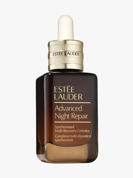 Estée Lauder Advanced Night Repair Synchronized Multi-Recovery Complex Serum in branded component on a light gray background