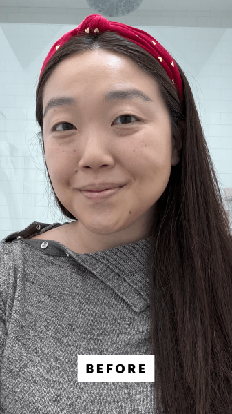 Lee before applying the Kiehls Ultra Facial Cream